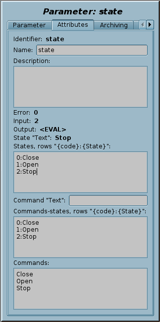 Result and the operative setup.